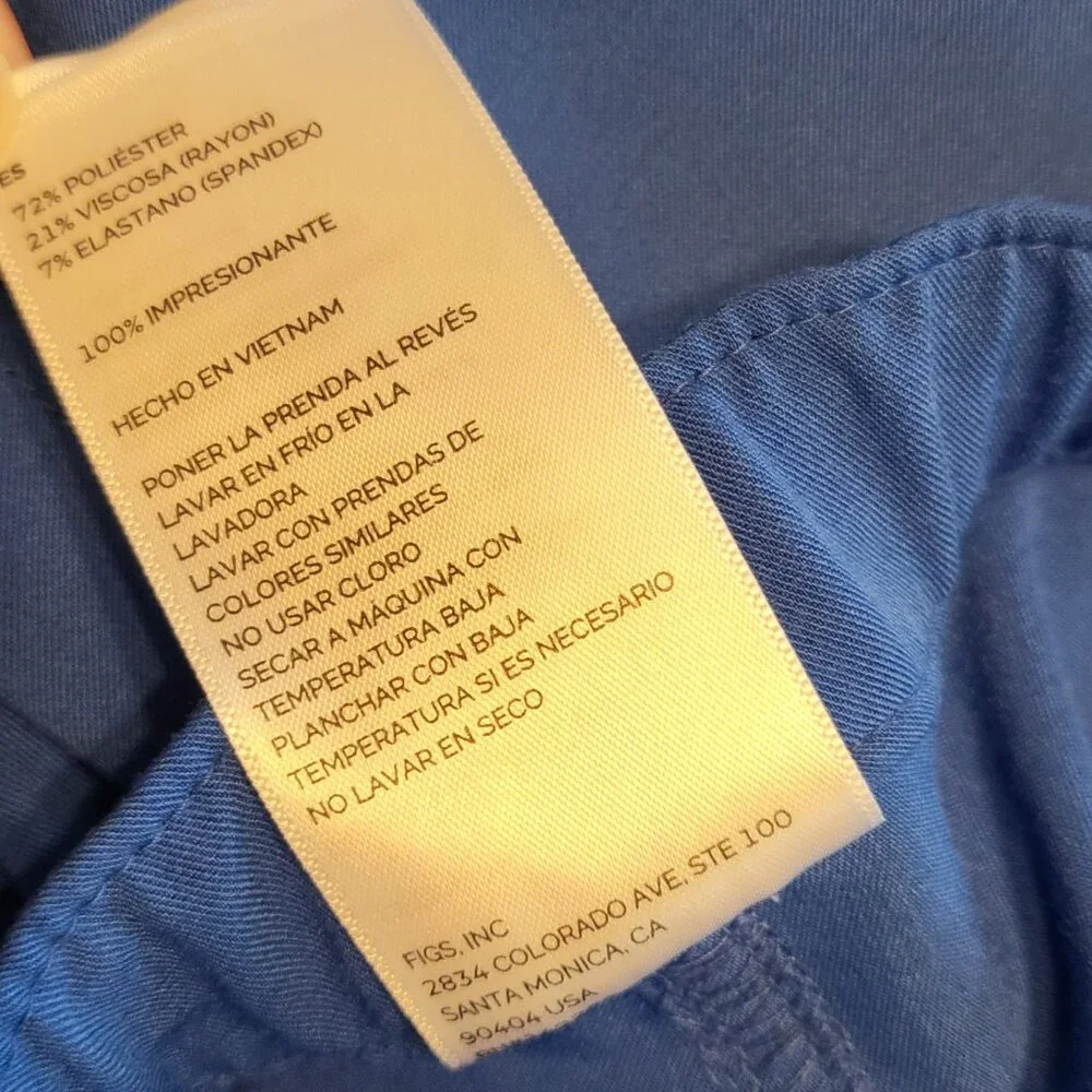 Figs Scrub Pants Blue Technical Collection TM3001 Mens XXL Pockets